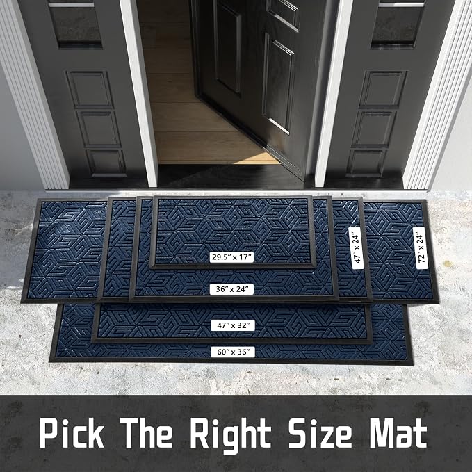 Yimobra Doormat Outdoor Entrance 29.5x17, All-Weather Waterproof Outdoor Mats - Image 2