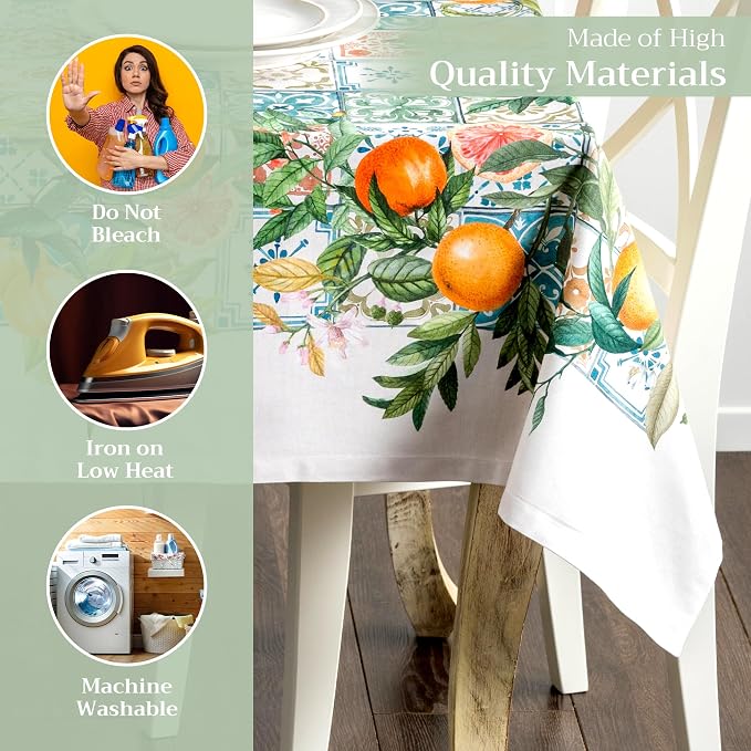 Maison d' Hermine Table Cloth Rectangle Table 100% Cotton 60 x 90 Inches - Image 3