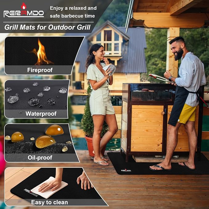 Large 70 X 48 Inch Under Grill Mats - Image 3