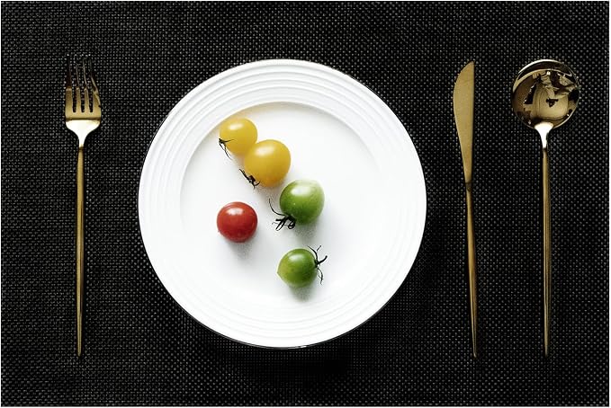 Placemats Set of 8 Vinyl/Plastic Woven Place Mats by Unknown
