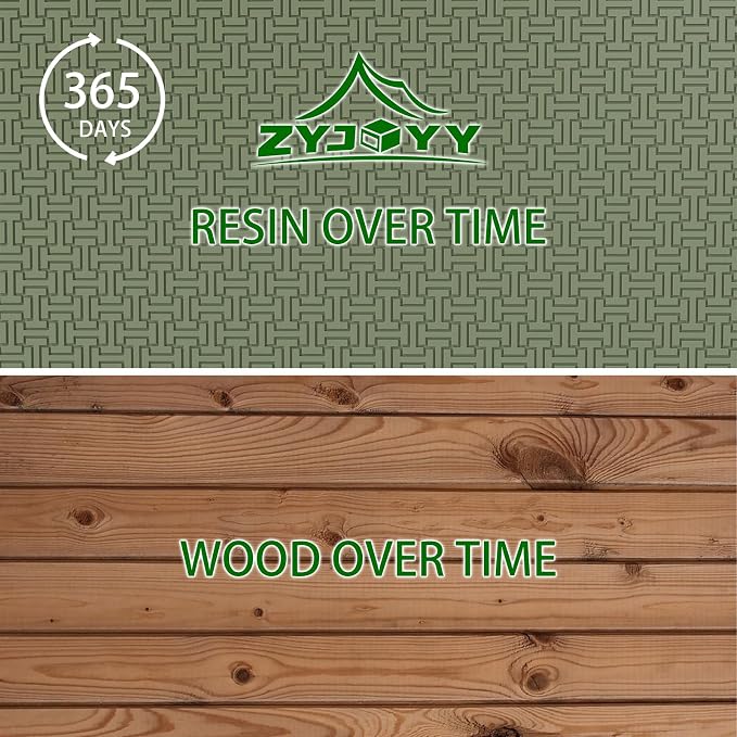 ZYJOYY Outdoor Storage Box, 90 Gallon Deck Box, Waterproof Resin Storage Bin - Image 7