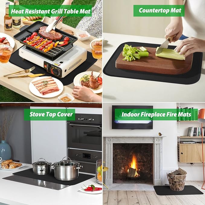 Under Grill Mat for Outdoor Grill, 15 x 18 Inchs Heat Resistant Grill Mat for - Image 7