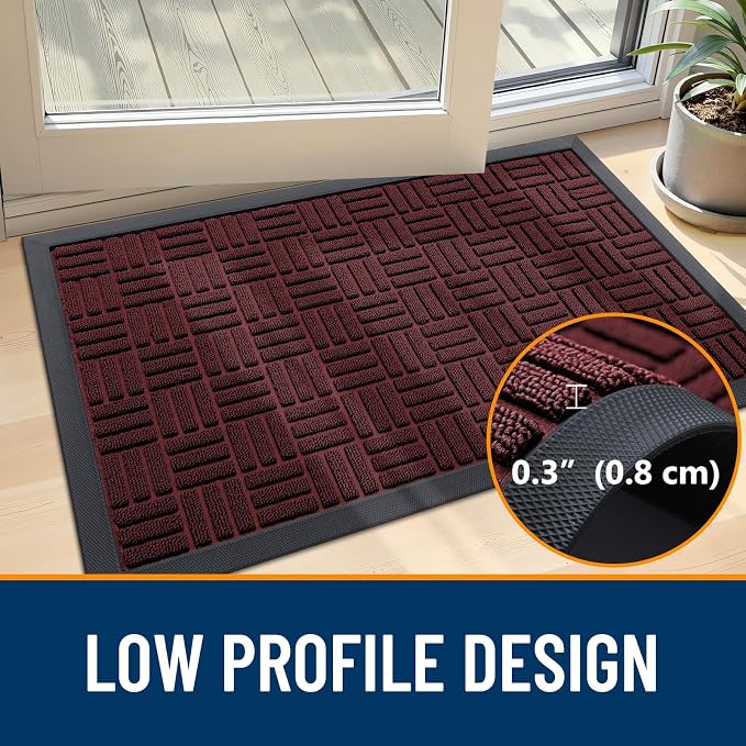 OLANLY Front Door Mat Outside Entrance 29.5x17, Heavy Duty Sturdy Natural - Image 6