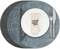 Myir JUN Round Placemats Dual Sided, Faux Leather Place Mats Set of 4 Indoor by MyirJUN