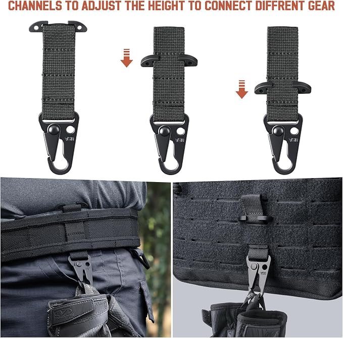 LIVANS Molle Belt Clip Key Holder Tactical Battle Belt Plate Carrier Vest - Image 6