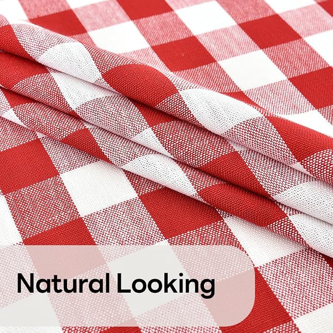 Gingham Round Tablecloth Table Cloth Heavy Duty Cotton Checkered Table Cloth - Image 4