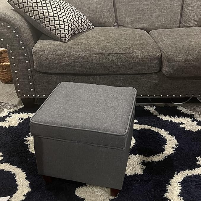 Adeco Chest and Footrest-Square Seat Storage Bench Ottoman - Image 10