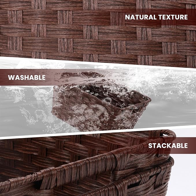 Wicker Storage Baskets, Baskets - Image 3
