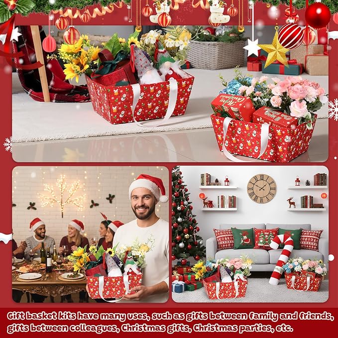 Pinkunn 48 Pcs Basket for Gifts Empty DIY Bulk Party Gift Basket Kit - Image 6