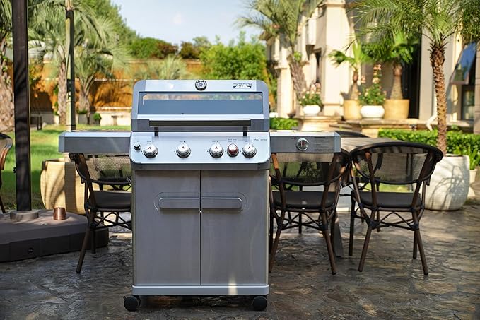 Monument Grills 4+1 Outdoor Barbecue Stainless Steel Propane Gas Grill - Image 3