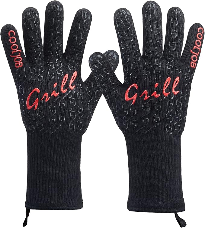 COOLJOB Heat Resistant BBQ Gloves by COOLJOB