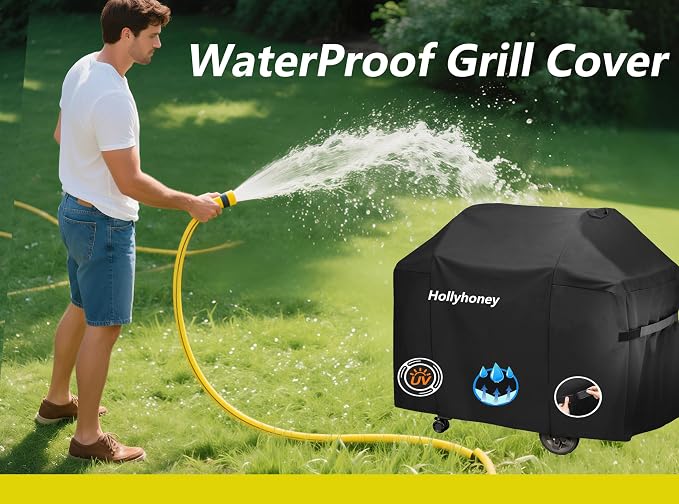 Grill Cover for Outdoor Grill, 58 Inch, Waterproof, Weather Resistant, UV & - Image 3
