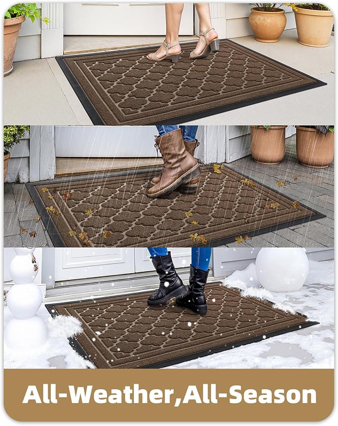 Color&Geometry Front Door Mat Outside Entrance, Heavy Duty Non Slip Low Profile - Image 4