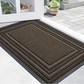 Buganda Front Door Mat Indoor Outdoor Entrance, Non-Slip Natural Rubber Doormats by Buganda