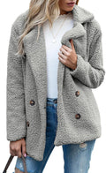 Women's Winter Warm Plush Cardigan Fuzzy Fleece Lapel Jacket by Unknown