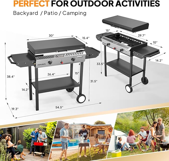 ROVSUN 2 Burner Outdoor Propane Gas Stove - Image 6