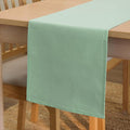 Encasa XO Table Runner 13"x91" Long | Cotton Canvas Fabric | Mint Green Solid by EncasaXO