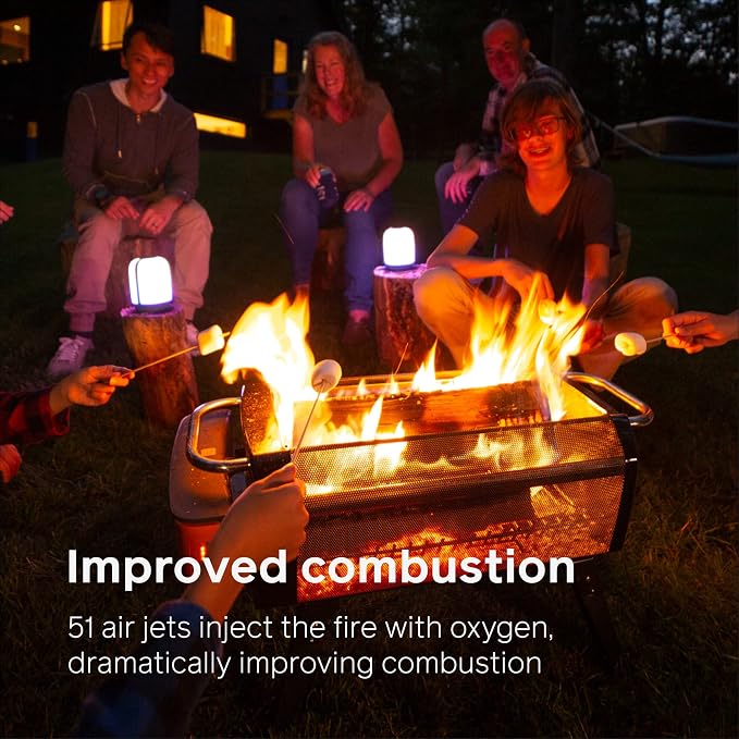 BioLite FirePit+ Smokeless Fire Pit and Grill, Charcoal and Wood Burn - Image 4