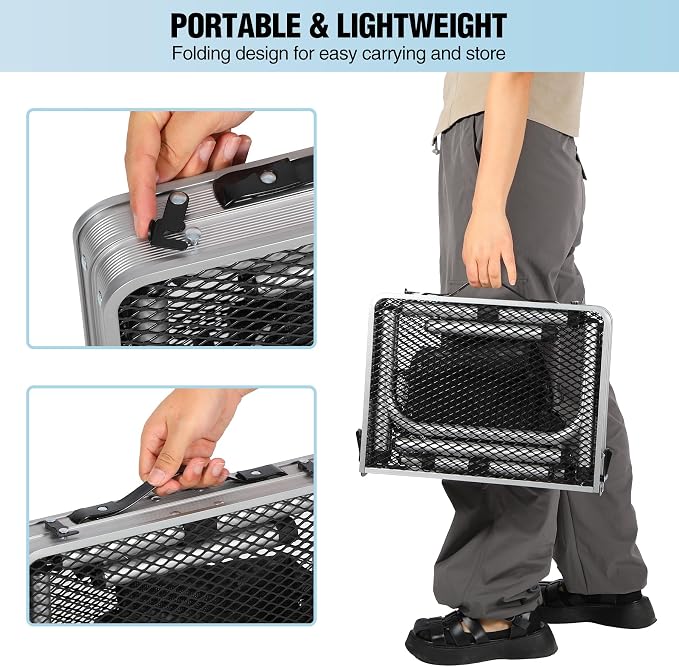 RedSwing Folding Grill Table, Lightweight Height Adjustable Aluminum Table - Image 8