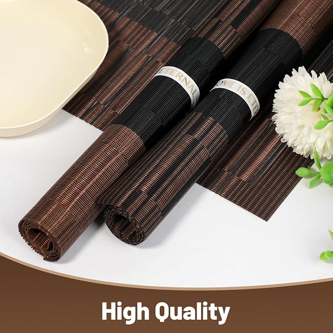 Placemats Set of 8，Non-Slip PVC Weave Table Mats Easy to Clean，Heat Resistant - Image 6