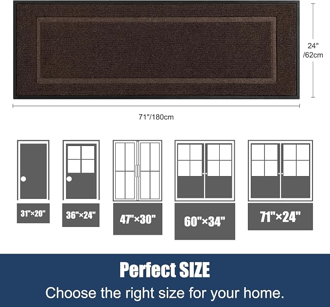Extra Large Front Door Mat Outside Entrance Indoor Doormat, Outdoor Door Mats - Image 2