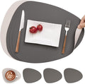 Myir JUN Placemats, Dual-Sided Placemats Waterproof Faux Leather Placemats Set by MyirJUN