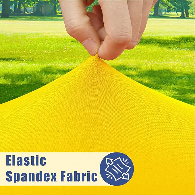 Spandex 5 Foot Rectangle Table Cloth 6 Pack, Elastic Fitted Tablecloths - Image 2