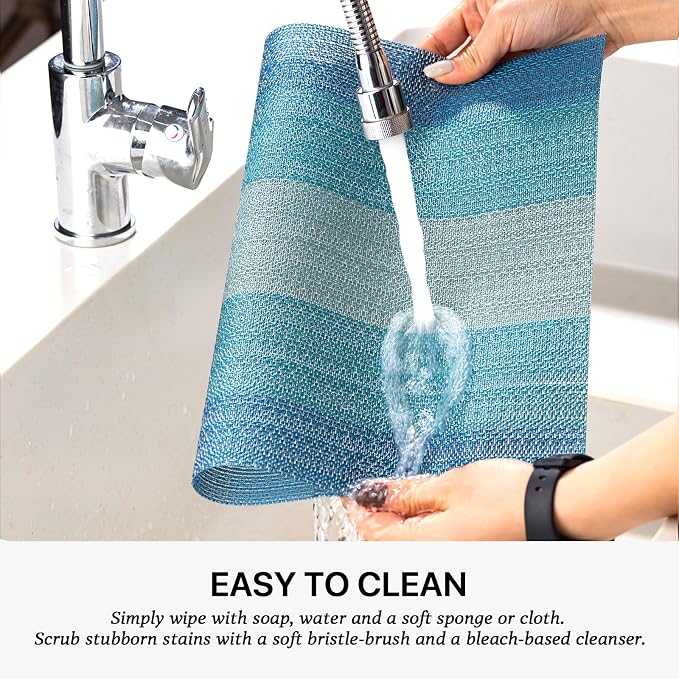 LEXMORE Placemats Set of 6 Vinyl/Plastic Woven Place Mats - Image 4