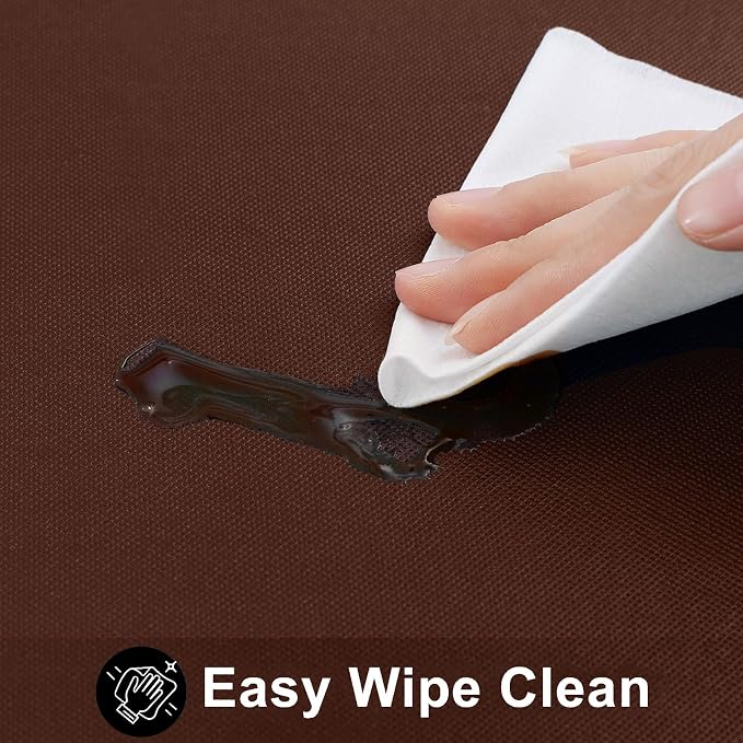 Smiry Rectangle Table Cloth 60x120 Inch, Waterproof Wipeable Vinyl Tablecloths - Image 3