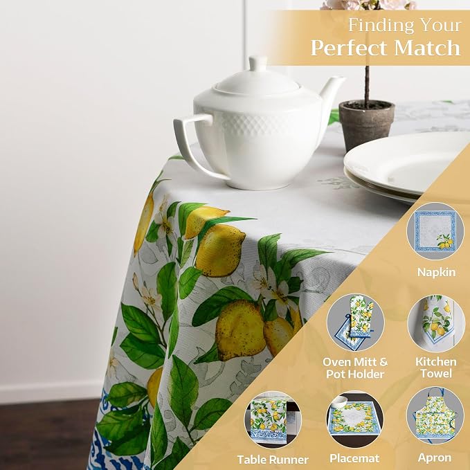 Maison d' Hermine Table Cloth Round Table 100% Cotton 69 Inches Tablecloth - Image 6