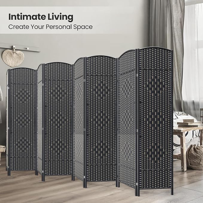 8 Panel Room Divider, 6Ft Folding Privacy Screen, Tall - Image 4