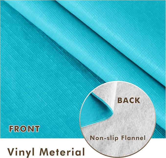 Nasitos 2 Pack Vinyl Plastic Table Cloth Rectangle 60x84 Inch-Flannel Backed - Image 3