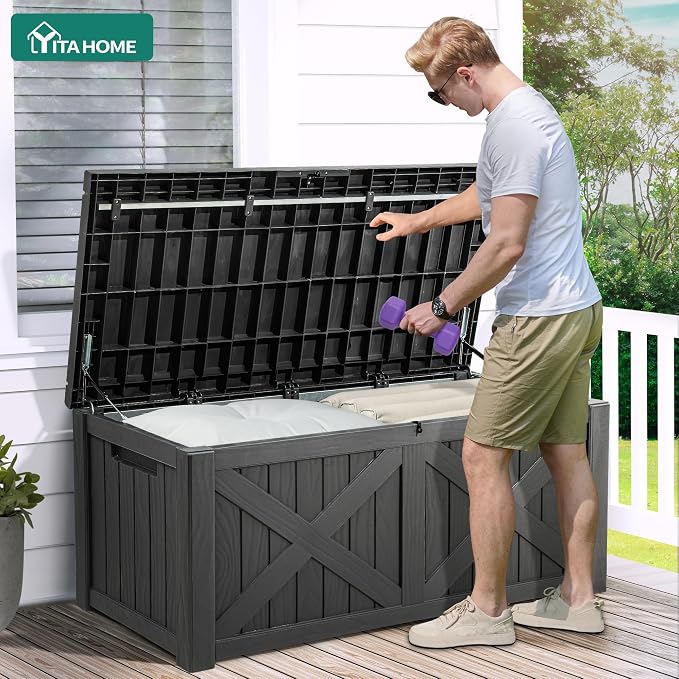 YITAHOME 120 Gallon Large Outdoor Storage Box - Image 3