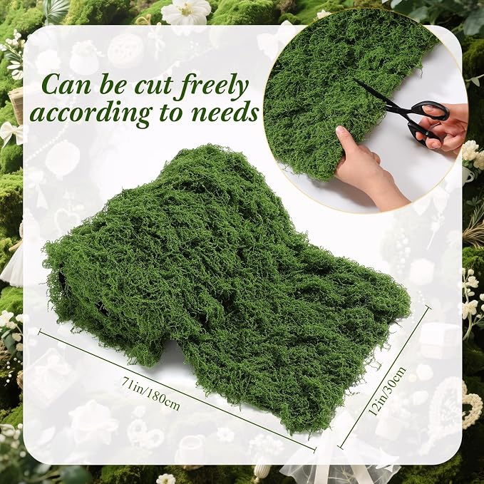Zeyune 1 Pcs Fake Moss Table Runner - Image 2