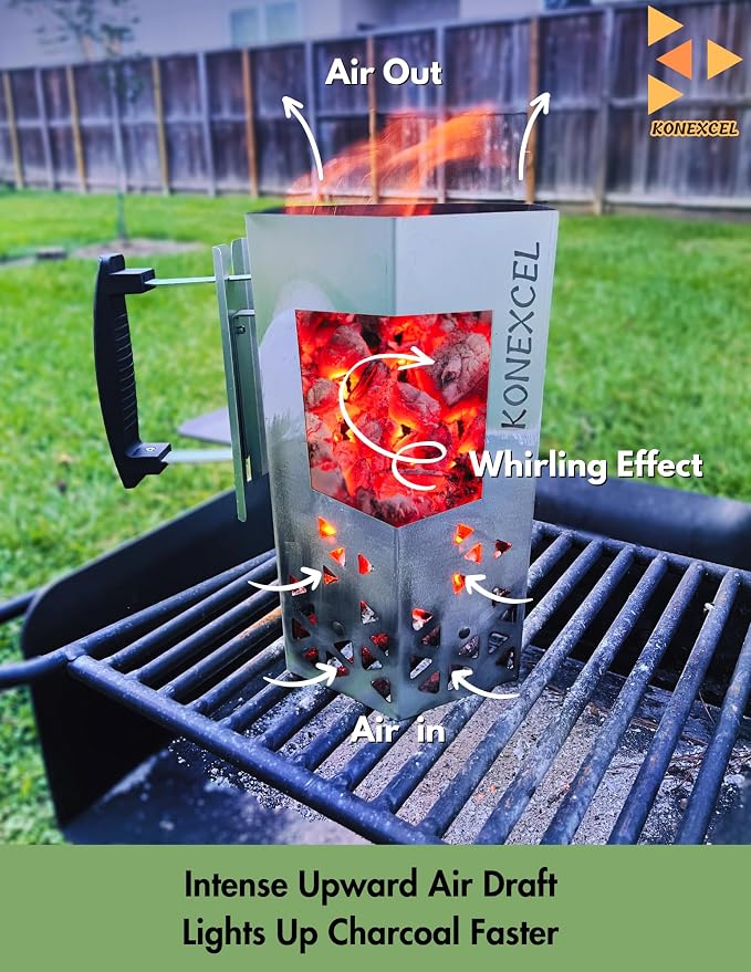 Heavy Duty Charcoal Chimney Starter, XXL Size, BBQ Chimney Starter - Image 2