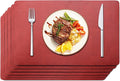 Maxpearl Faux Leather Placemats Set of 6 by Maxpearl
