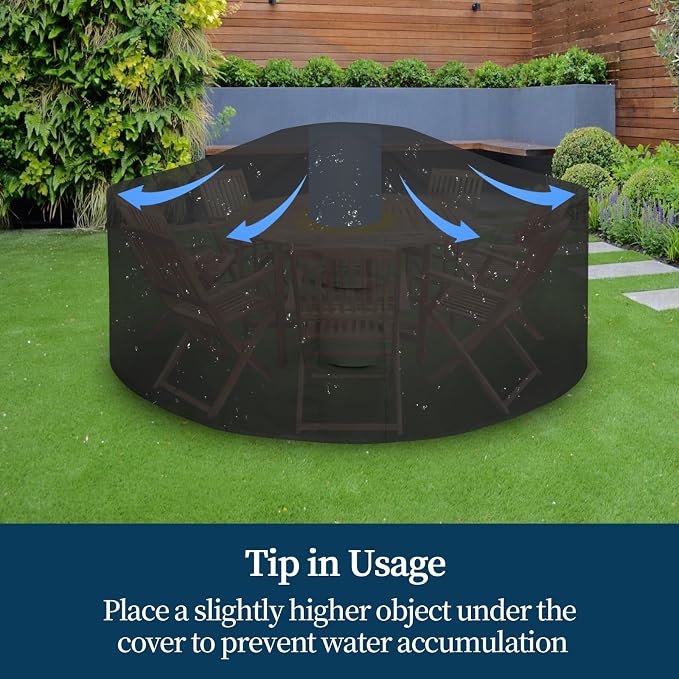 Easy-Going Round Patio Furniture Cover Waterproof Outdoor Dining Table and - Image 7