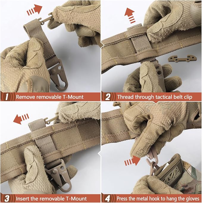 LIVANS Molle Belt Clip Key Holder Tactical Battle Belt Plate Carrier Vest - Image 2