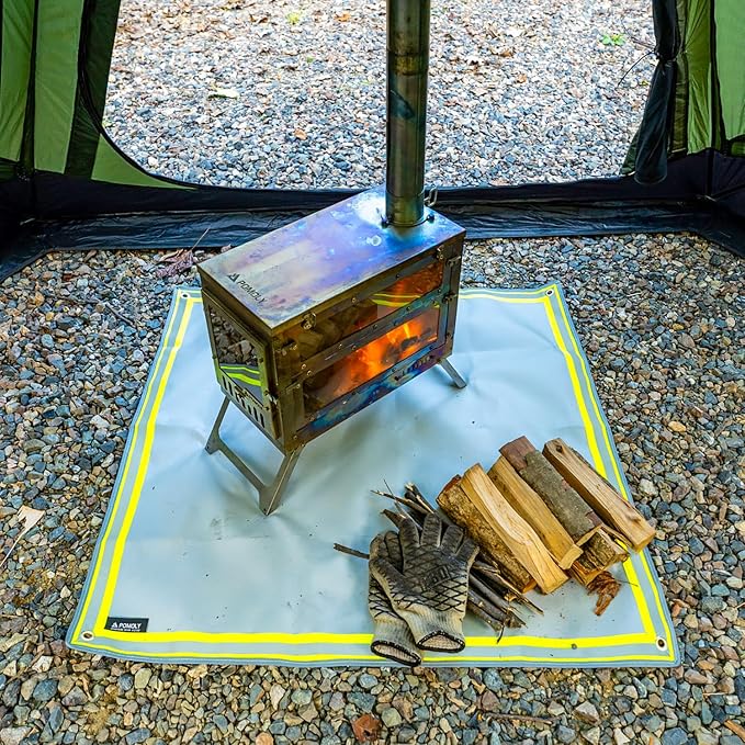 POMOLY Fire Pit Mat, Fireproof Mat Visible at Night-Great - Image 2