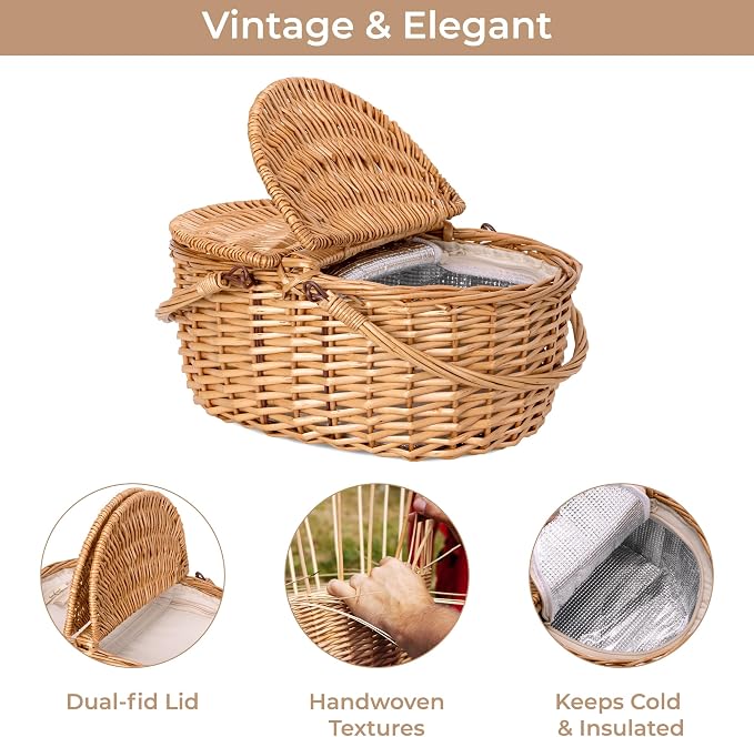 GRANNY SAYS Picnic Basket, Wicker Basket - Image 7