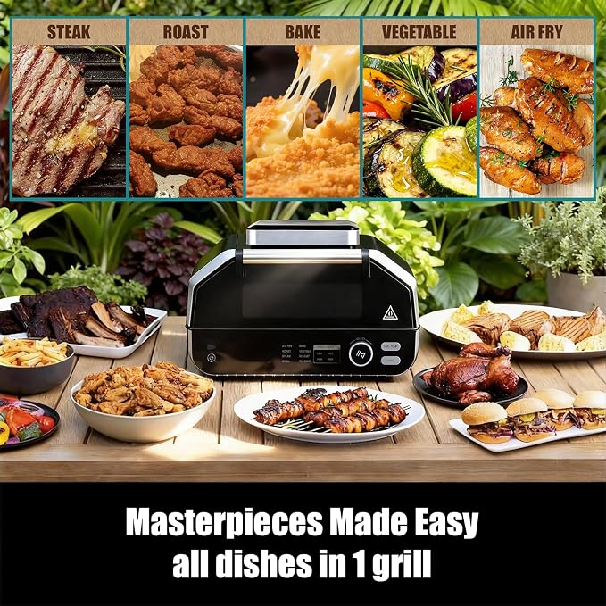 OLIXIS Electric Grill Outdoor/Indoor, 8-in-1 Multifunctional Large Electric BBQ - Image 3