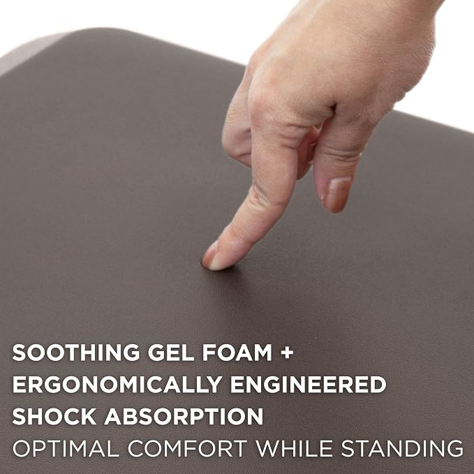 Mount-It! Standing Desk Floor Mat | Brown Standing Comfort Mat - Image 3