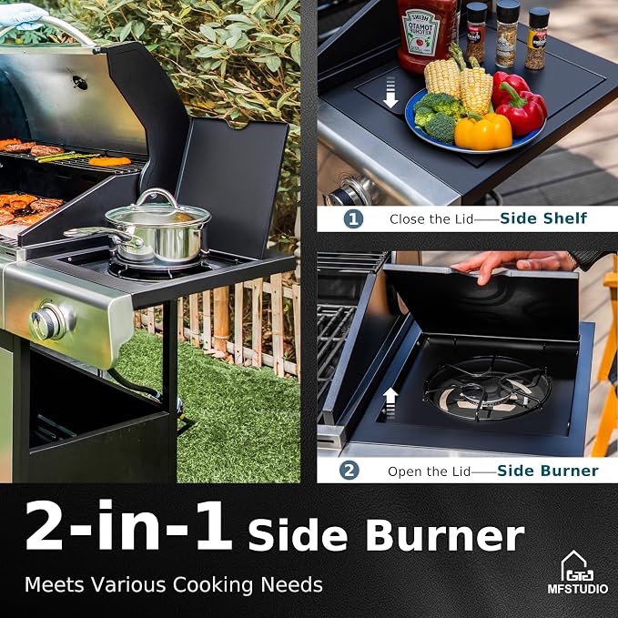 MFSTUDIO 4-Burner BBQ Propane Grill - Image 6