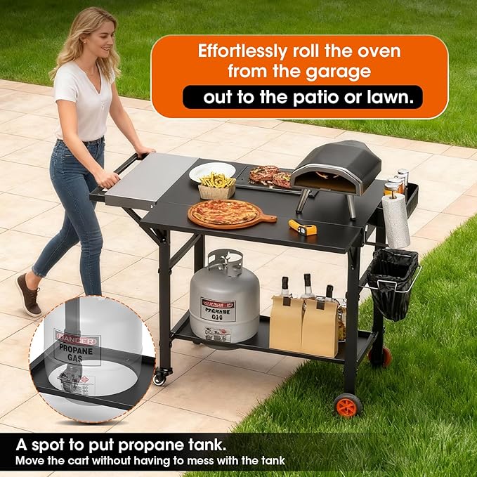 Pizza Oven Table, Grill Cart Table - Image 4