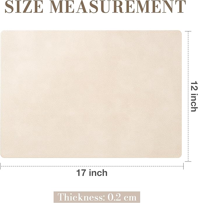 Roxifina Faux Leather Placemats Set of 8 - Image 3