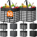 WISELIFE Reusable Grocery Shopping Bags 10 Pack Large Foldable Tote Bags Bulk by WiseLife