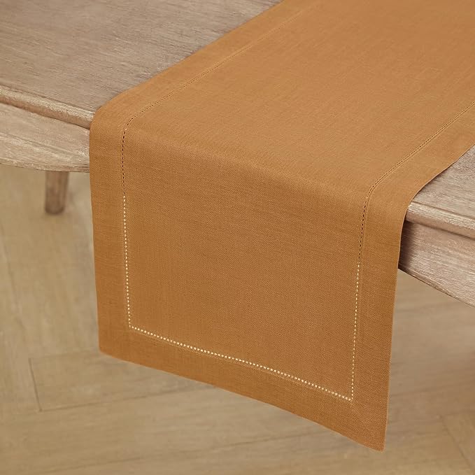 Solino Home Linen Brown Sugar Table Runner 72 Inches Long - Image 2