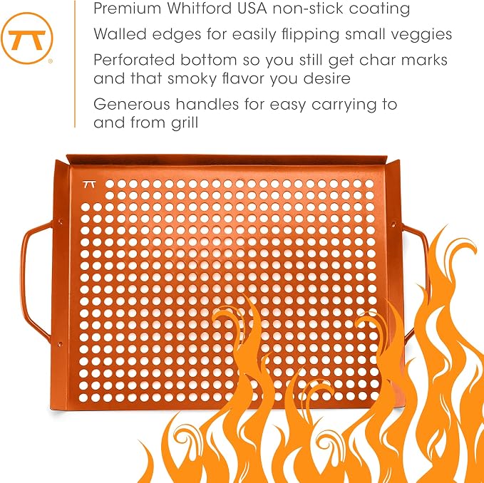 Outset Copper Grill Grid, Non-Stick Grill Pan - Image 3