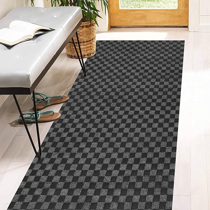 2' x 76' Runner Rugs with Rubber Backing, Indoor Outdoor Utility Carpet Runner by Heyroll