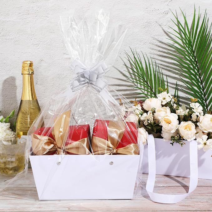 PerKoop 24 Pack Baskets for Gifts Empty Bulk 6.5 x 9.8'' Thick Kraft Gift Basket - Image 3